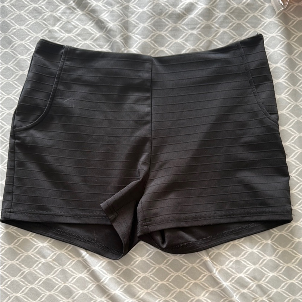 Black Bike Shorts with Stretchy Performance Fabric